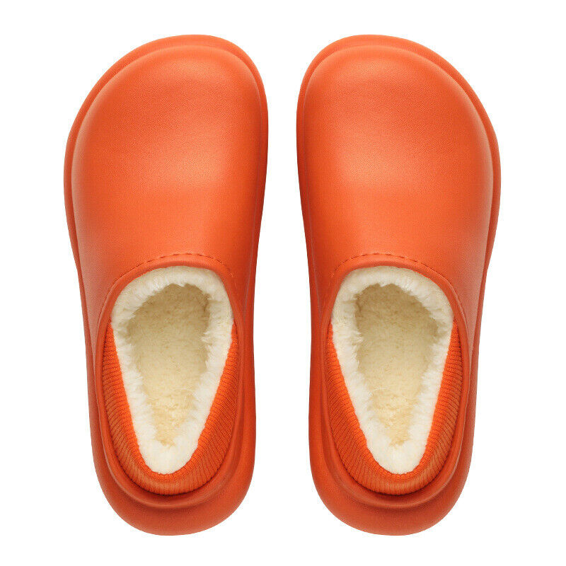 Mujer Invierno Algodón Zapatillas Impermeables Terciopelo Cálido Lana Zuecos Zapatos Mula Talla - Imagen 6 de 12