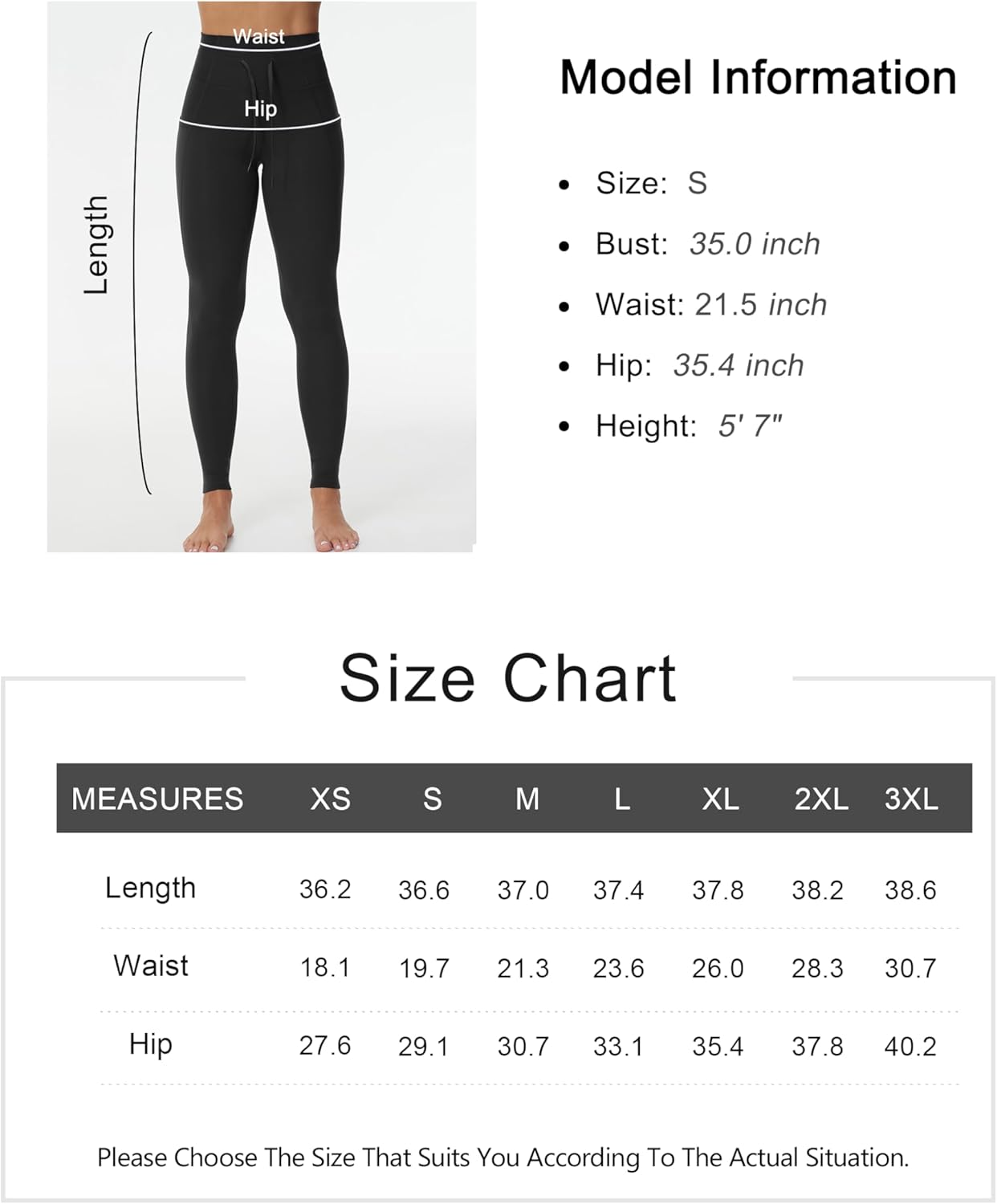 Women High Waist Drawstring Leggings Soft Tummy Control Yoga Pants with Pockets