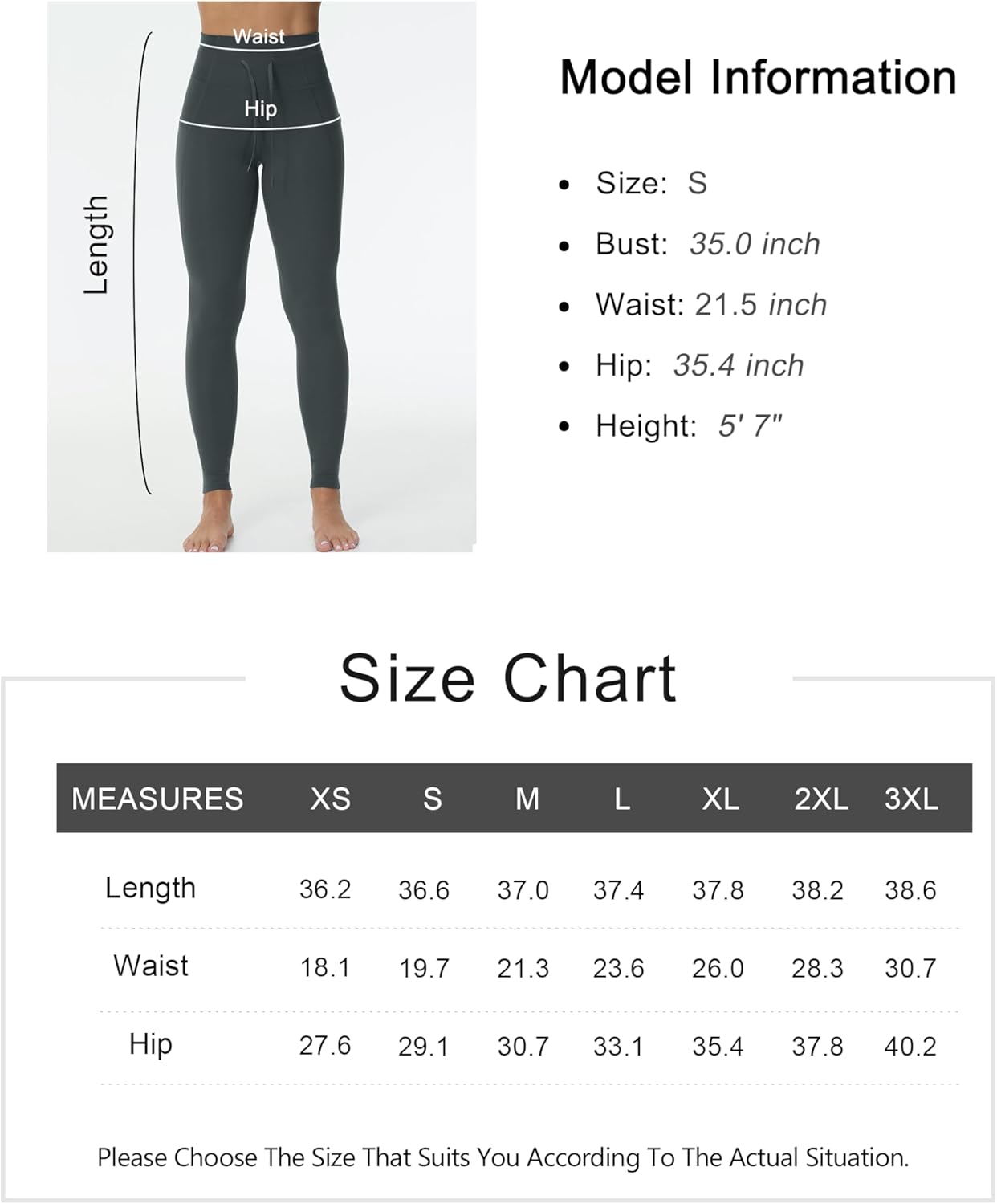 Women High Waist Drawstring Leggings Soft Tummy Control Yoga Pants with Pockets