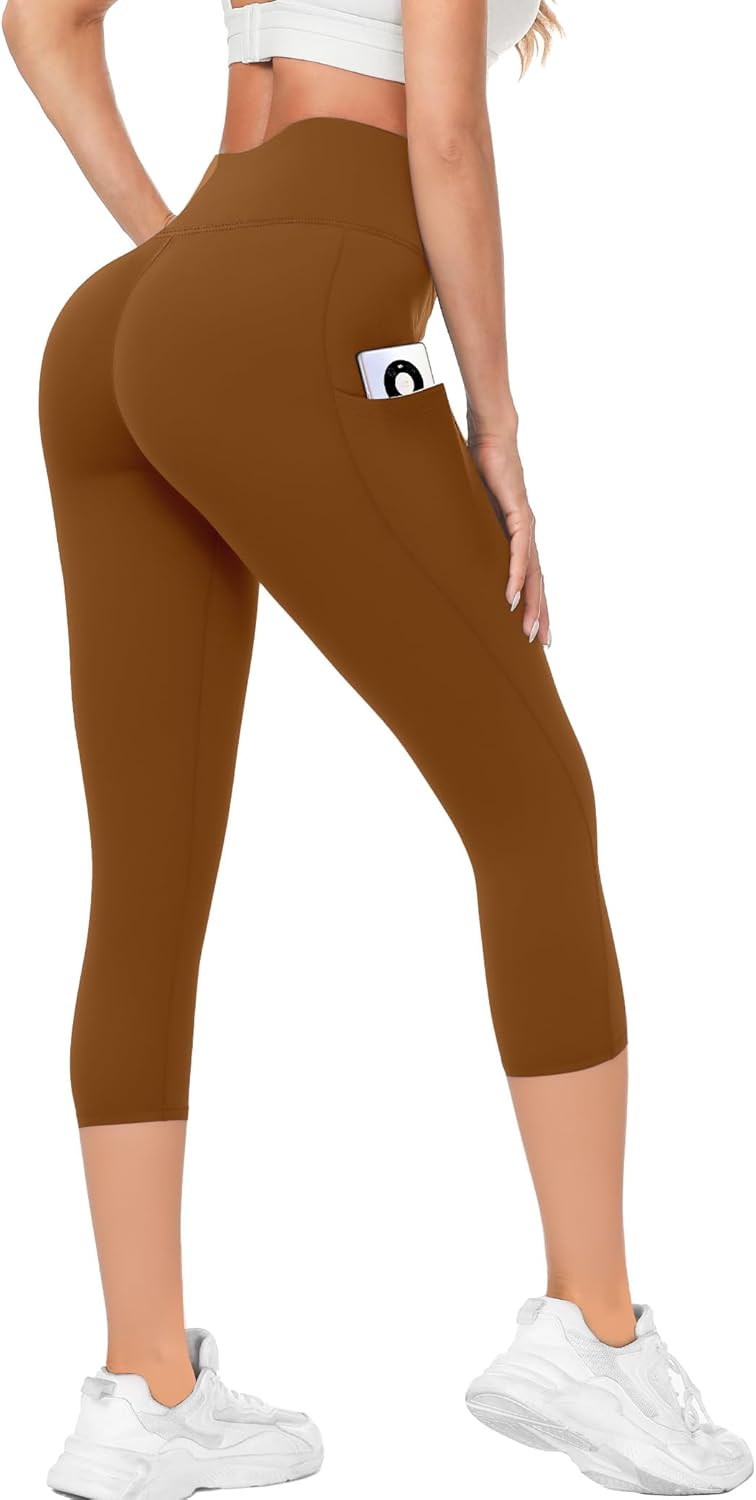 Leggings for Women with Pockets Yoga Pants Tummy Control Workout Gym Leggings