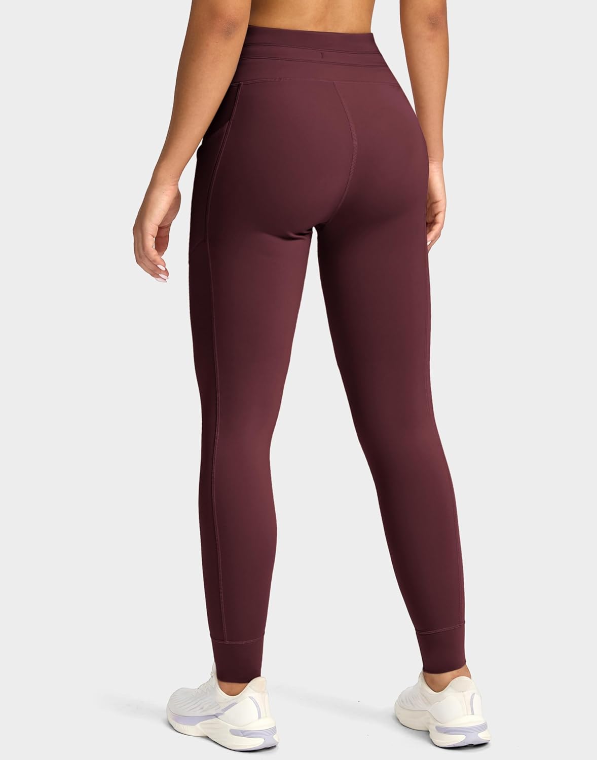 Women's High Waisted Fleece Lined Leggings with Pockets Water Resistant Pants