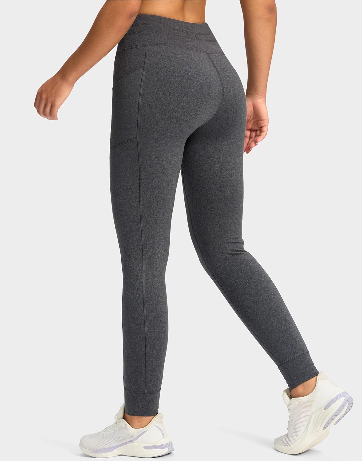 Women's High Waisted Fleece Lined Leggings with Pockets Water Resistant Pants