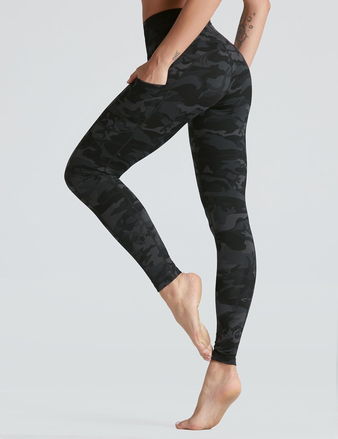 Women's High Waist Yoga Pants Soft Athletic Workout Leggings with Deep Pockets - Picture 41 of 59