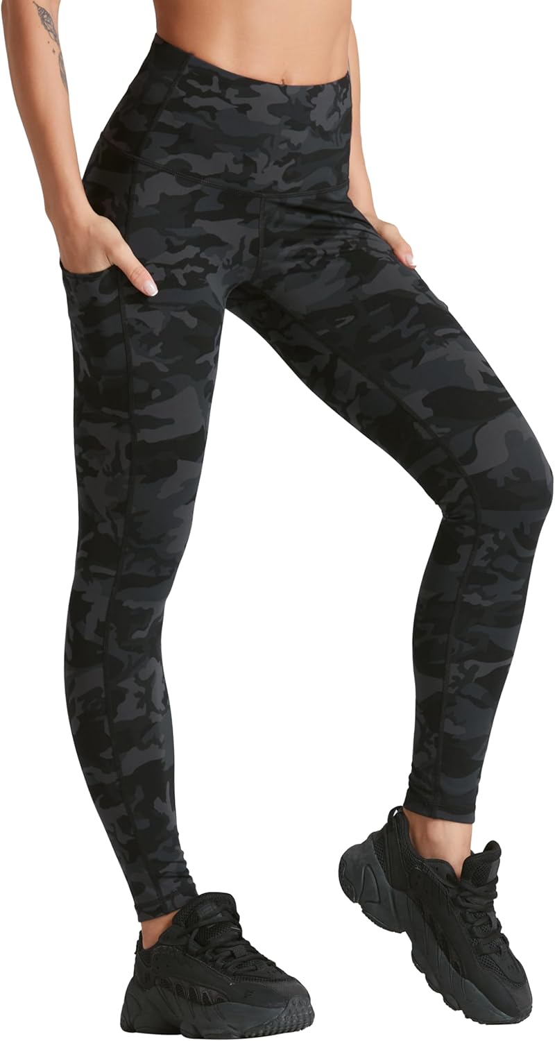 Women's High Waist Yoga Pants Soft Athletic Workout Leggings with Deep Pockets - Picture 42 of 59