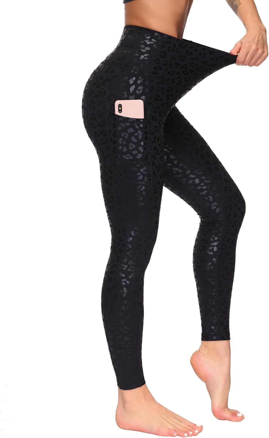 Women's High Waist Yoga Pants Soft Athletic Workout Leggings with Deep Pockets - Picture 43 of 59