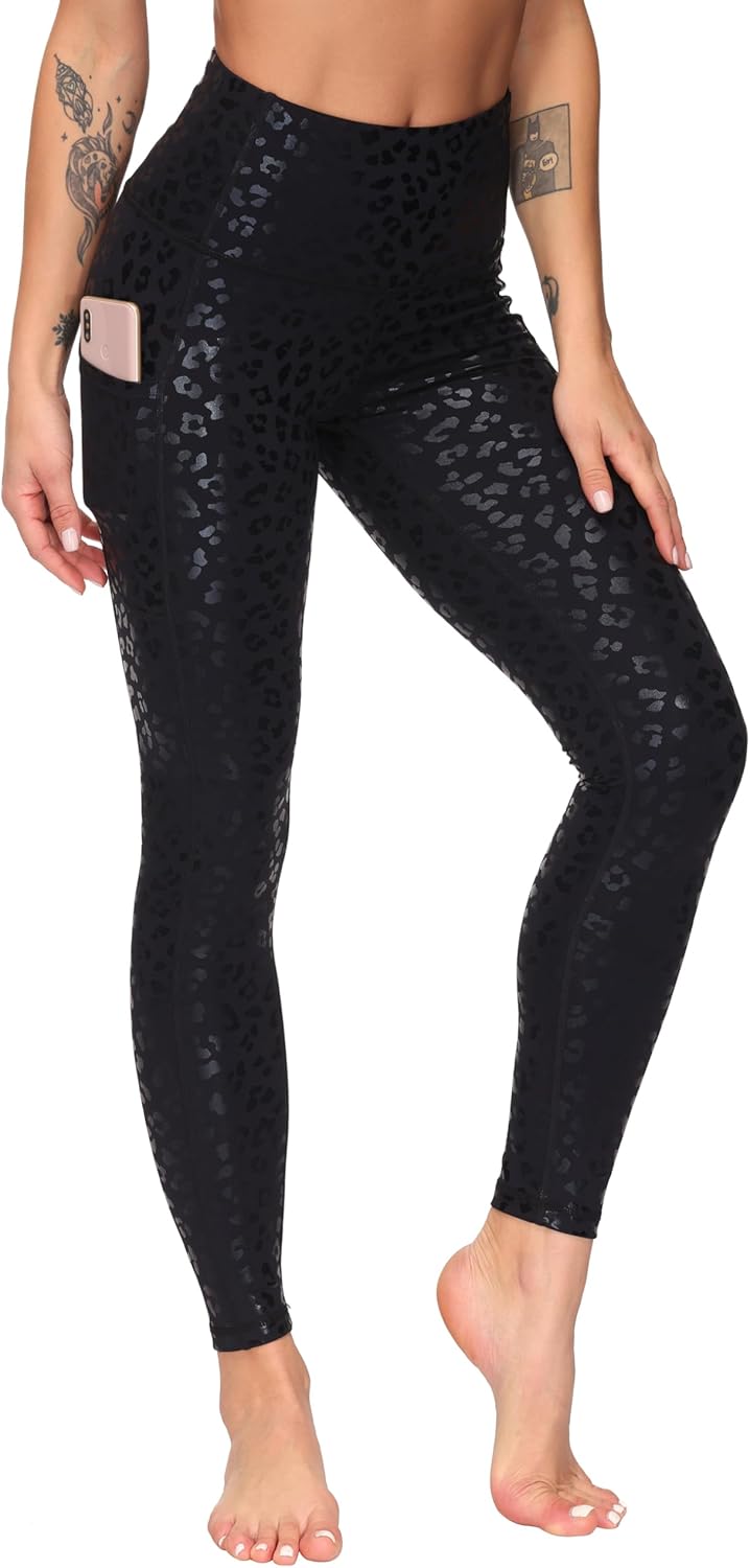 Women's High Waist Yoga Pants Soft Athletic Workout Leggings with Deep Pockets - Picture 44 of 59