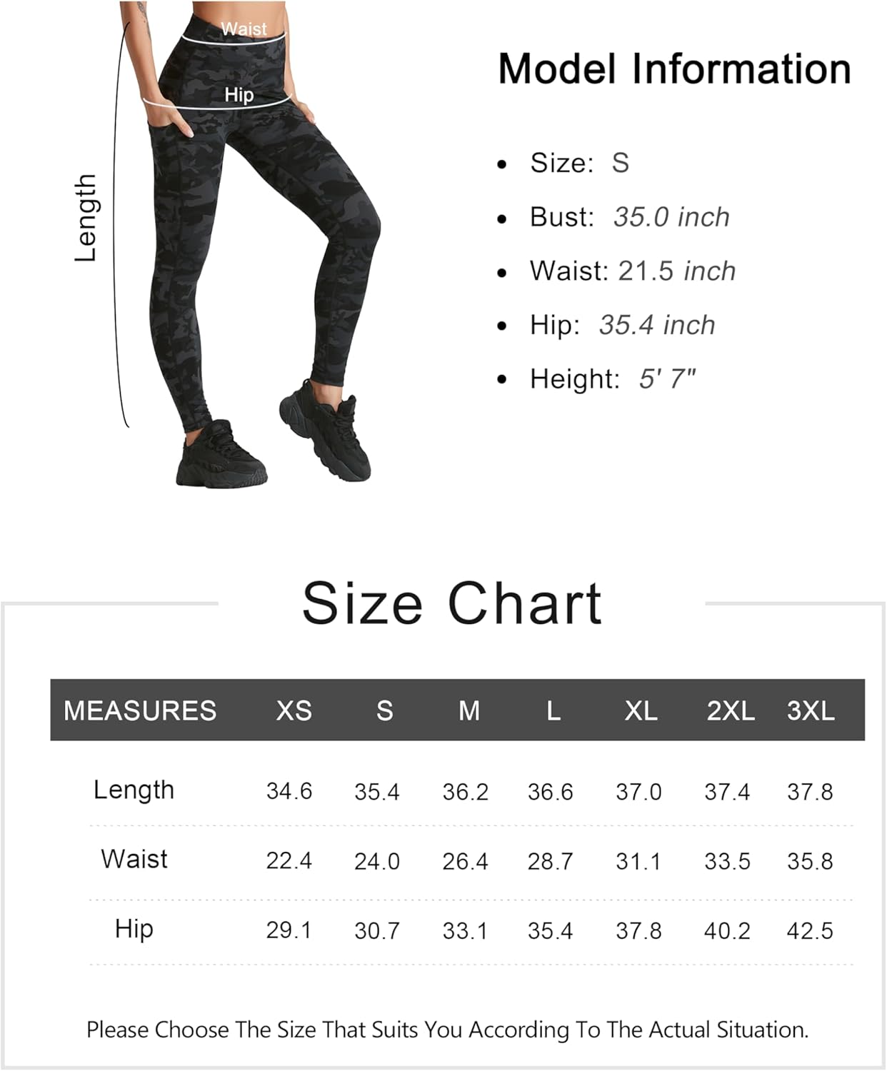 Women's High Waist Yoga Pants Soft Athletic Workout Leggings with Deep Pockets - Picture 40 of 59