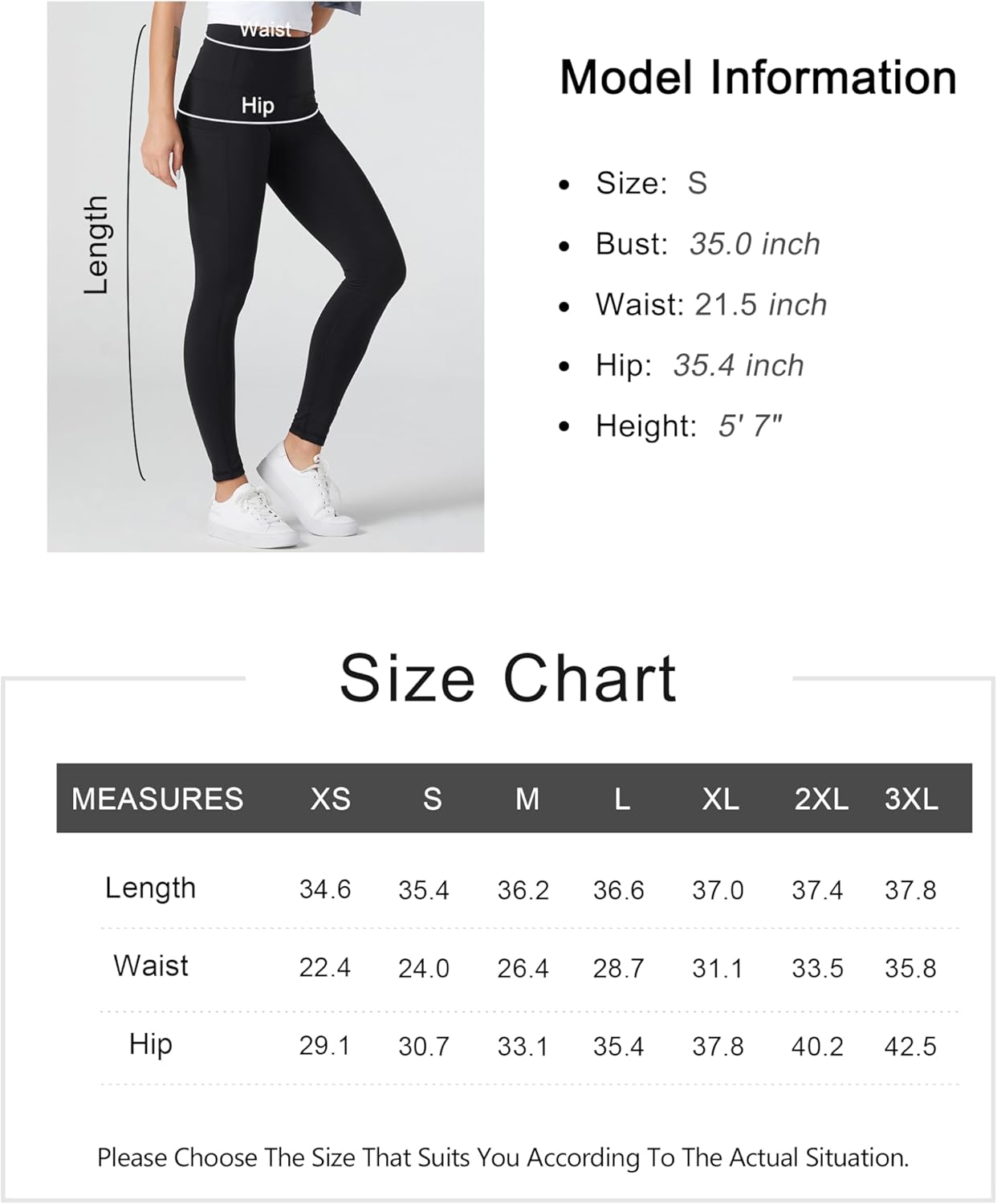 Women's High Waist Yoga Pants Soft Athletic Workout Leggings with Deep Pockets - Picture 31 of 59