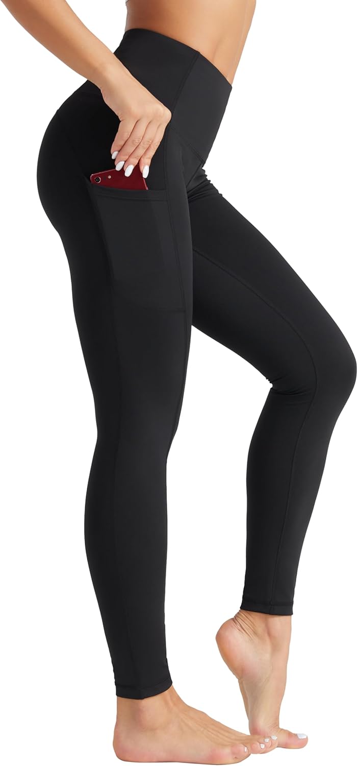 Women's High Waist Yoga Pants Soft Athletic Workout Leggings with Deep Pockets - Picture 33 of 59