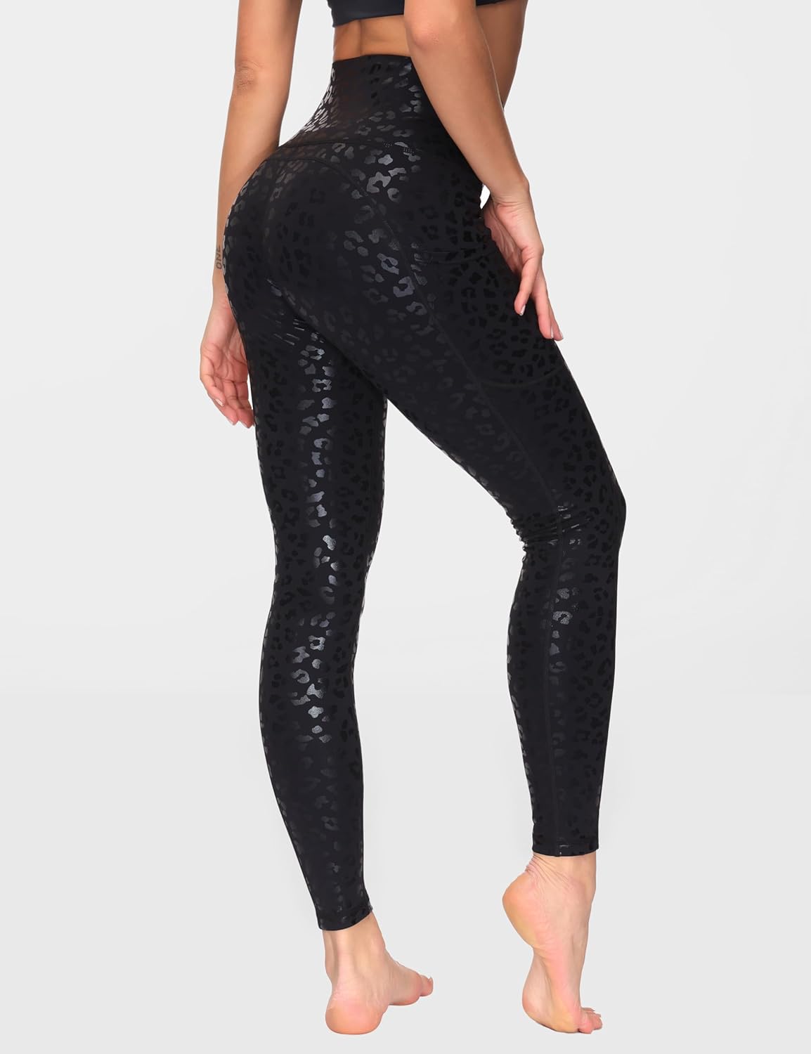 Women's High Waist Yoga Pants Soft Athletic Workout Leggings with Deep Pockets - Picture 45 of 59