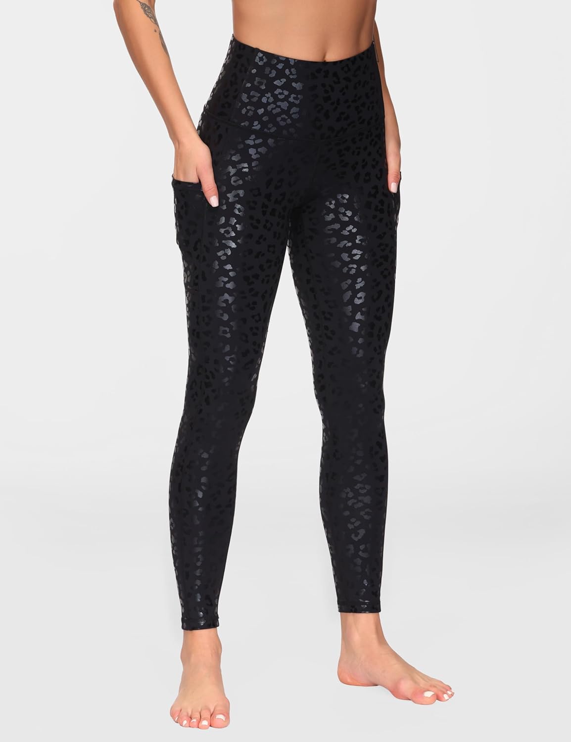 Women's High Waist Yoga Pants Soft Athletic Workout Leggings with Deep Pockets - Picture 46 of 59