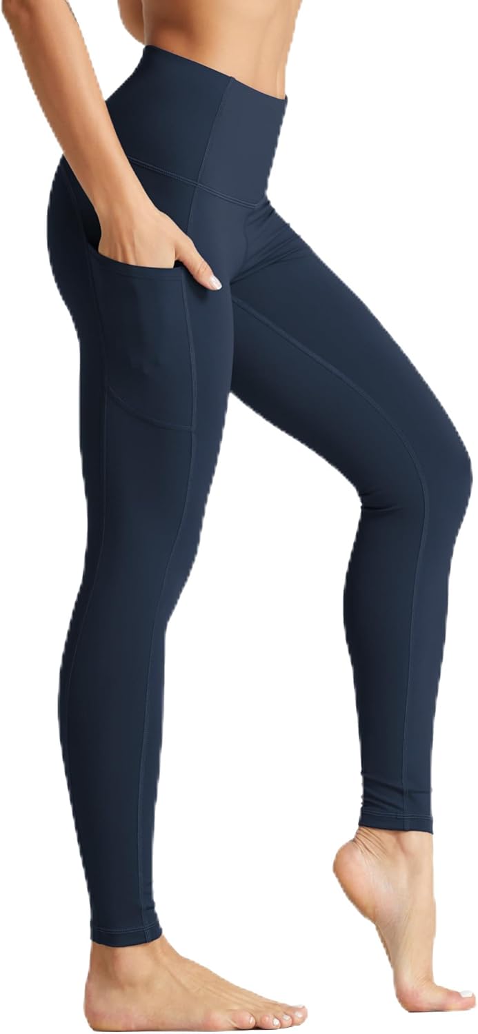 Women's High Waist Yoga Pants Soft Athletic Workout Leggings with Deep Pockets - Picture 52 of 59