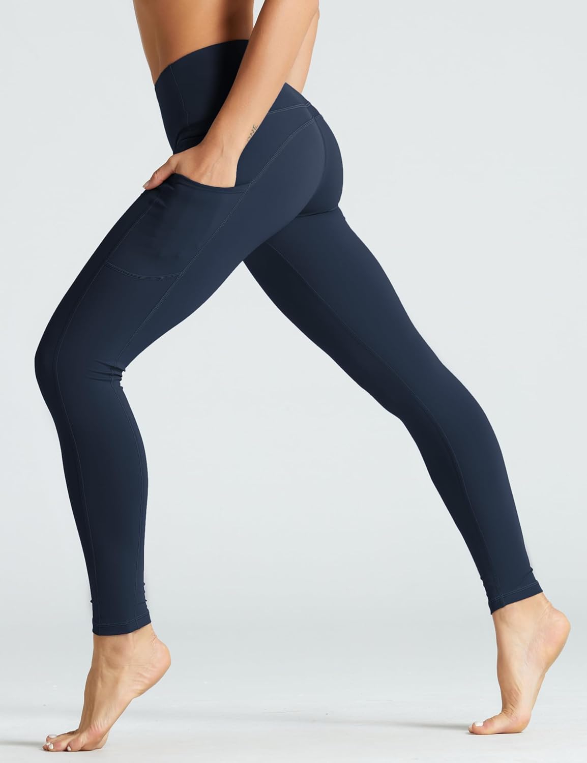 Women's High Waist Yoga Pants Soft Athletic Workout Leggings with Deep Pockets - Picture 55 of 59