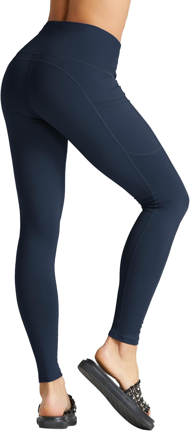 Women's High Waist Yoga Pants Soft Athletic Workout Leggings with Deep Pockets - Picture 59 of 59
