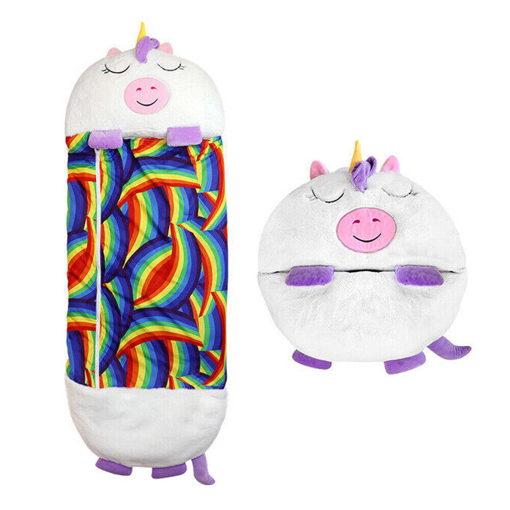 Sleeping Bag Happy Napping Napper Kid FUNNY Pillow Warm Camping Unicorn Gift NEW - Picture 24 of 29