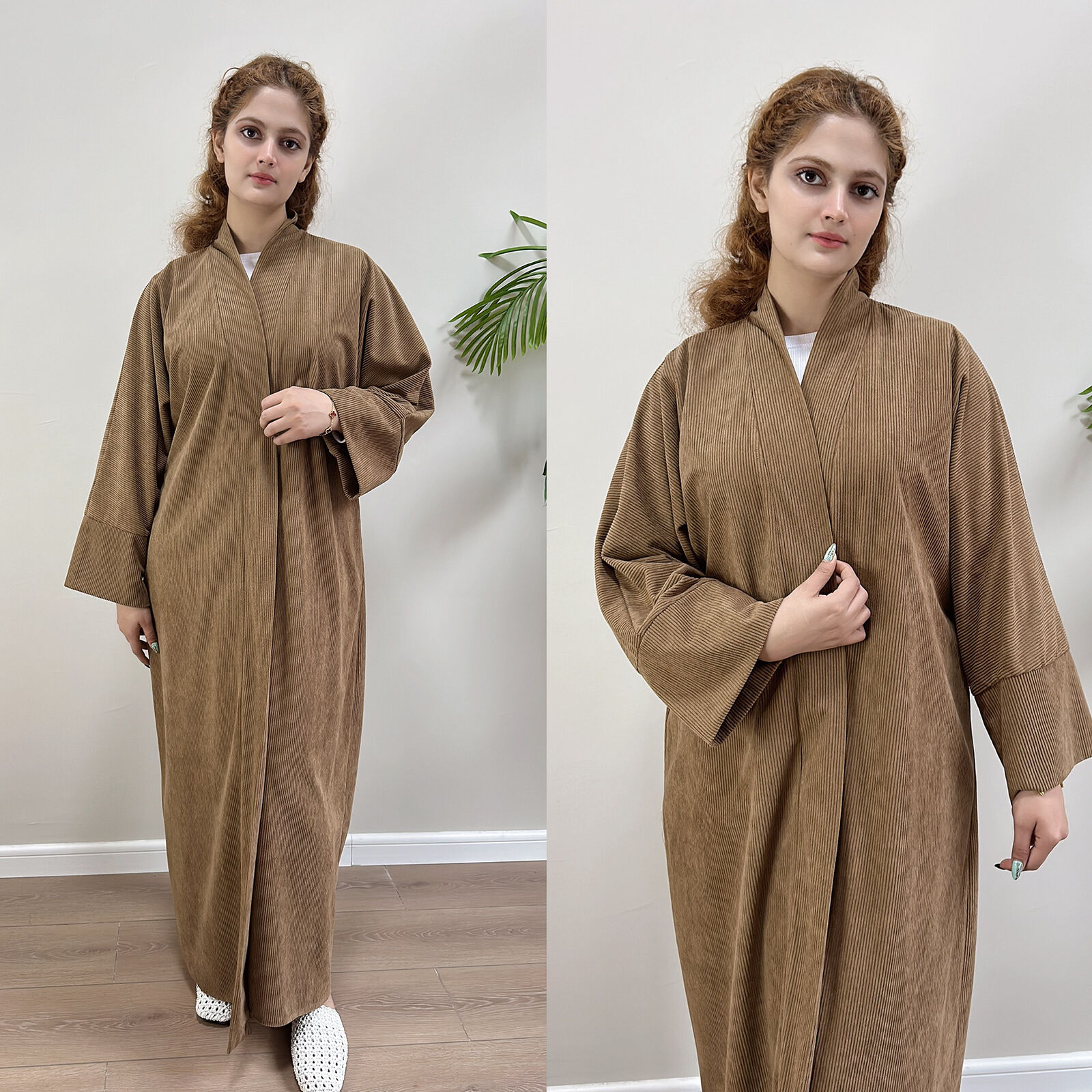 Arab Women Abaya Dubai Loose Cardigan Solid Color Burqa Islamic Kaftan Muslim