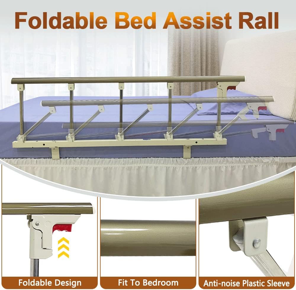 Bed Rails for Elderly Adults Safety Seniors, Bed Cane Assist Rail Half Bed Side - Picture 7 of 10