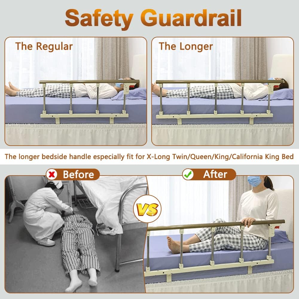 Bed Rails for Elderly Adults Safety Seniors, Bed Cane Assist Rail Half Bed Side - Picture 8 of 10