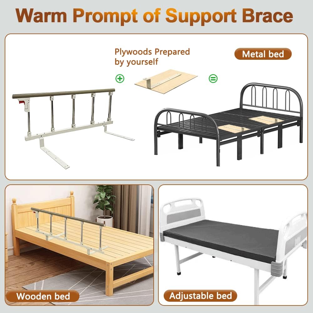 Bed Rails for Elderly Adults Safety Seniors, Bed Cane Assist Rail Half Bed Side - Picture 10 of 10
