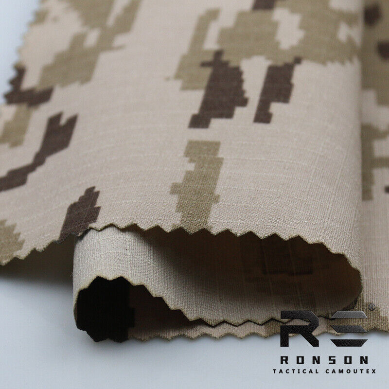 Camo Polyester Cotton Plaid Fabric All-Terrain Tactical Clothes Pants DIY - Picture 111 of 131
