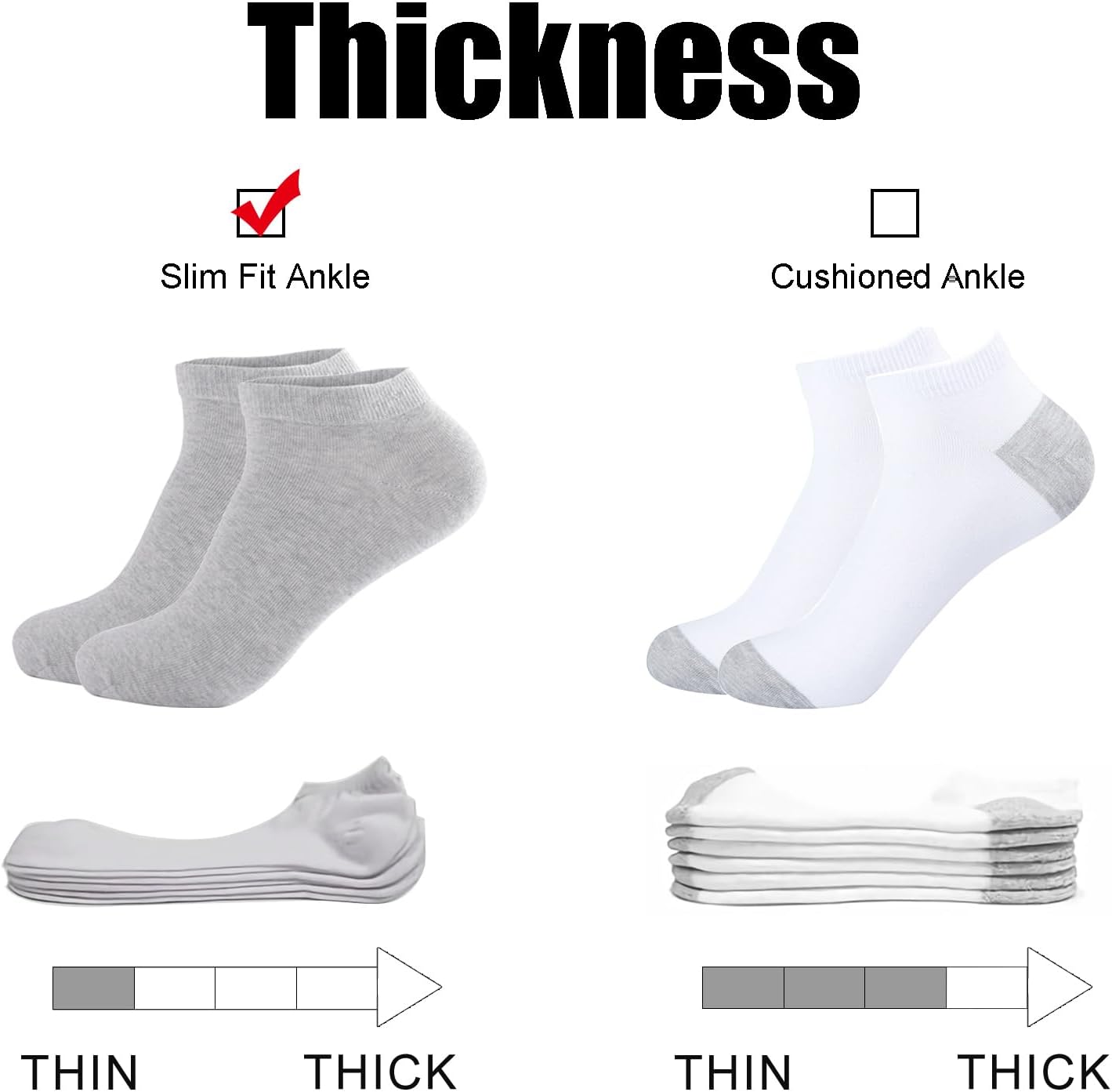 14 Pairs Thin Ankle Socks Running Low Cut Socks Short Athletic Pack of Socks - Picture 17 of 23