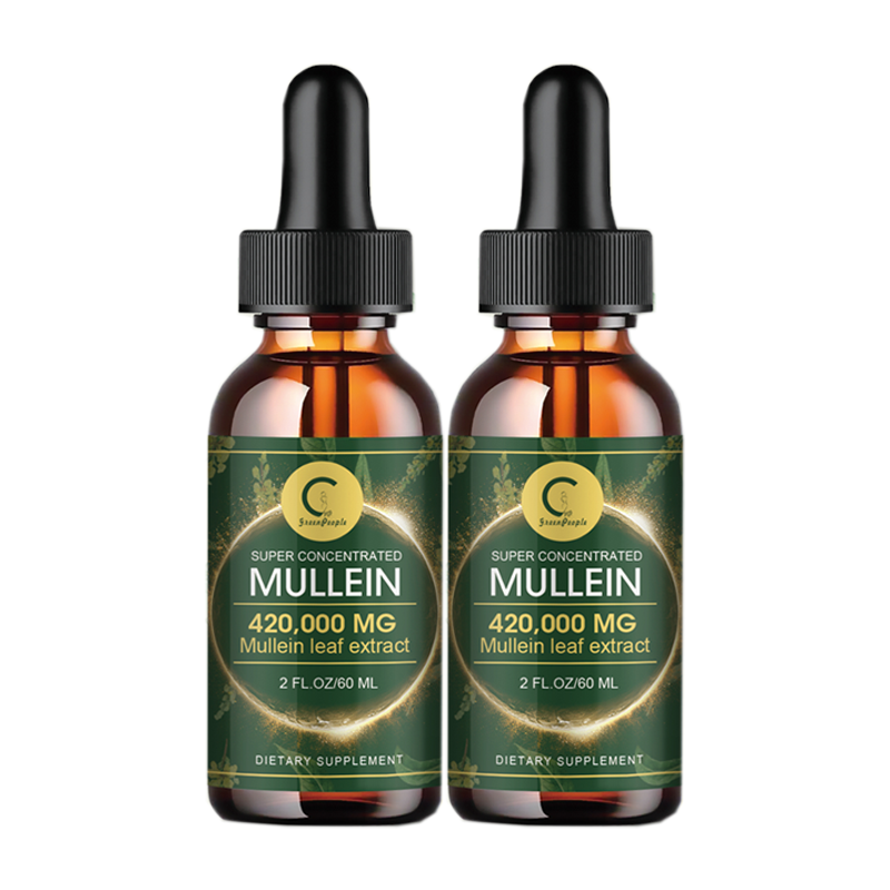 1-4 Bottle Mullein Leaf Extract Liquid Drops for Lung Health Natural Herbal 60ML