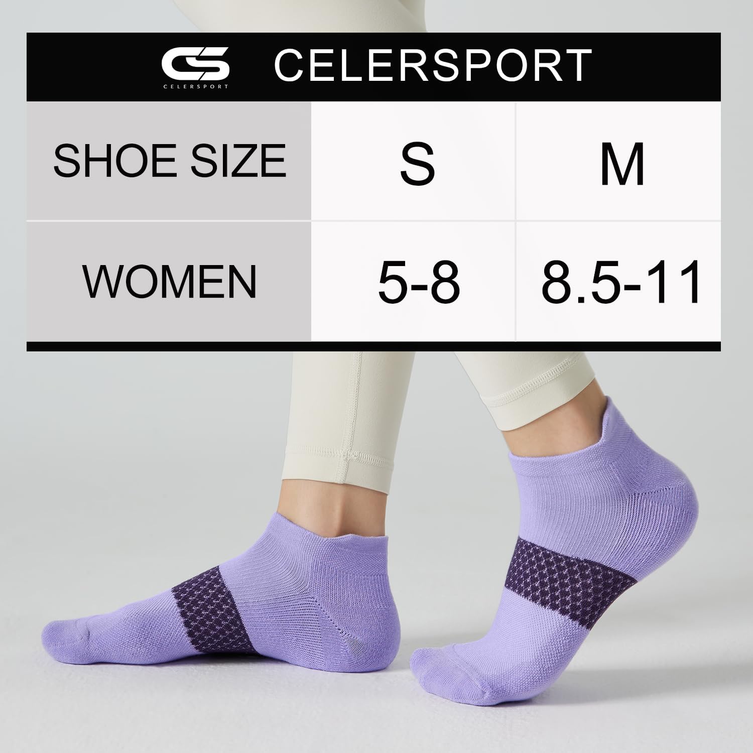 5 Pairs Women's Ankle Running Socks Cushioned Athletic Sport Socks with Tab - Picture 61 of 73