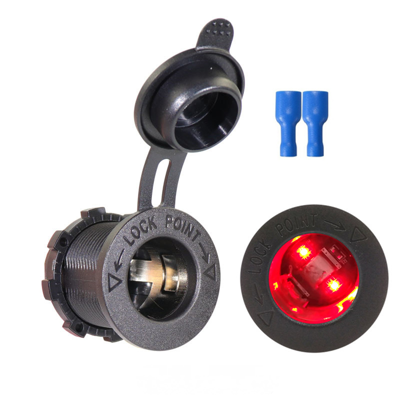 Prise allume cigare 12V prise de courant avec LED bleue pour voiture marine - Photo 12 sur 15