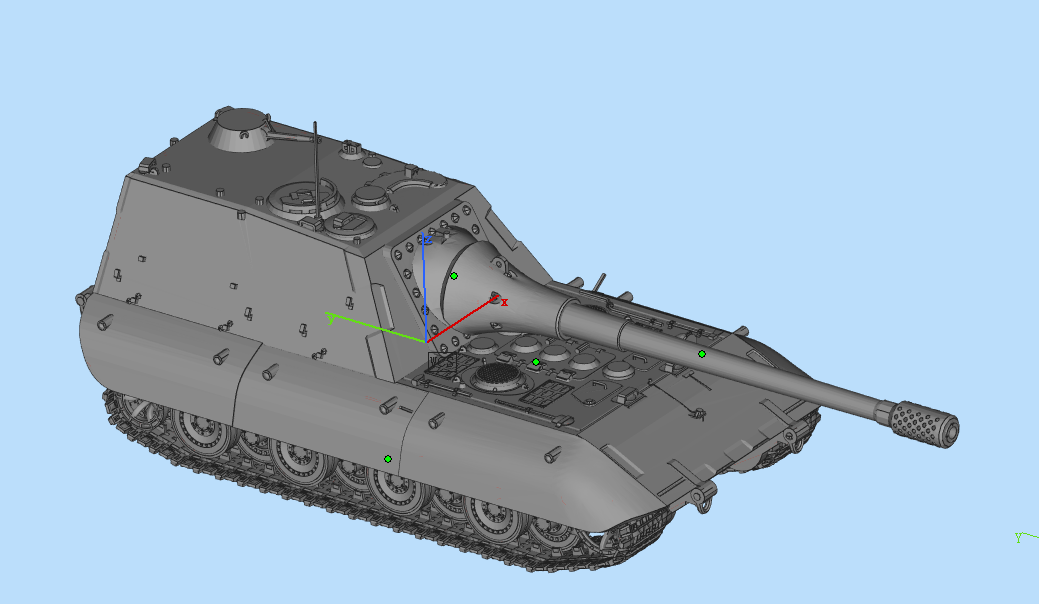 3D Druck 1/72 German E-100 Chassis Jagdpanzer (Baitu Serie) Modellbausatz - Bild 8 von 9