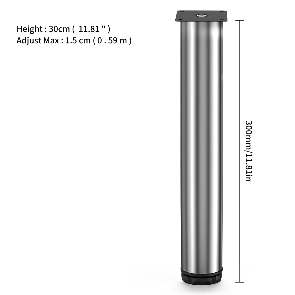 Piedino per mobili in acciaio inox 5-35 cm altezza regolabile piedi per divano armadio - Foto 18 di 19