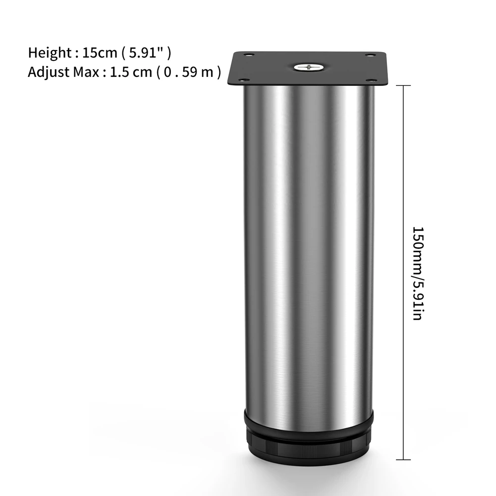 5-35CM Stainlesss Steel Furniture Legs Adjustable Cabinet Sofa Table Feet - Picture 13 of 17