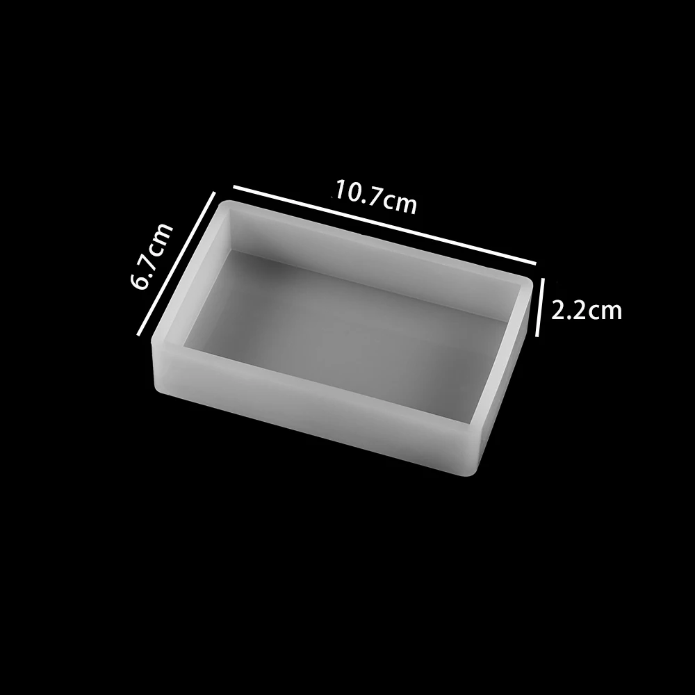 DIY square rectangular resin silicone mold with multiple sizes to choose from