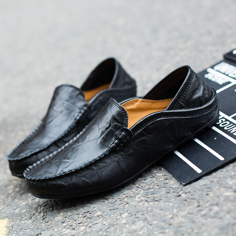 MENS FAUX LEATHER SLIP ON LOAFERS CASUAL DRIVING MOCCASIN BOAT DECK SHOES SIZE - Picture 8 of 9