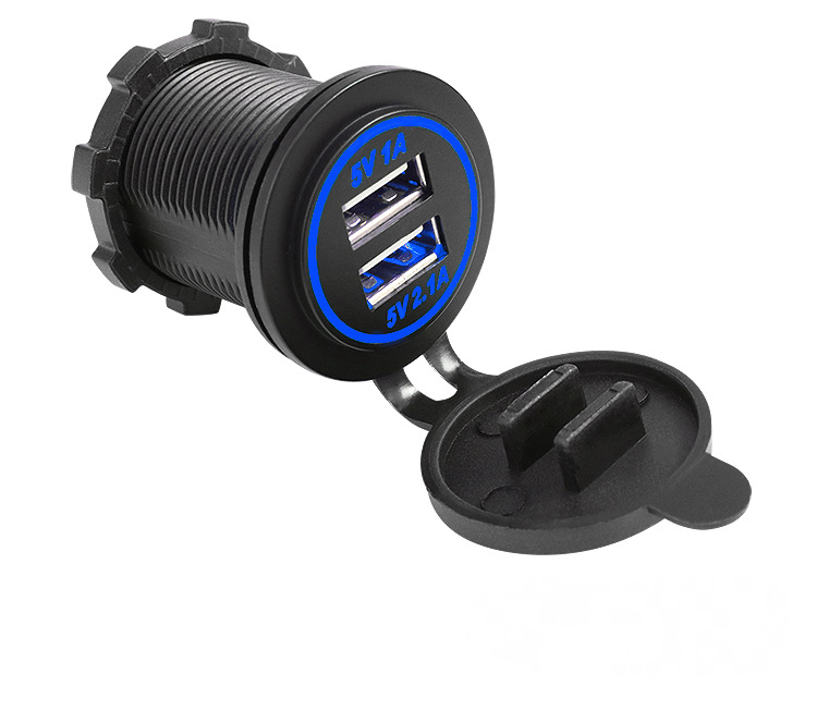 5V/3.1A Dual USB Port Car Cigarette Lighter Charger Socket Adapter Fr Boat Truck