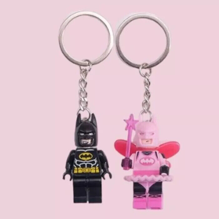 Exclusive Pink Fairy Batman Le.go Keychain 2024 new Valentine's Day Gift - Picture 23 of 23