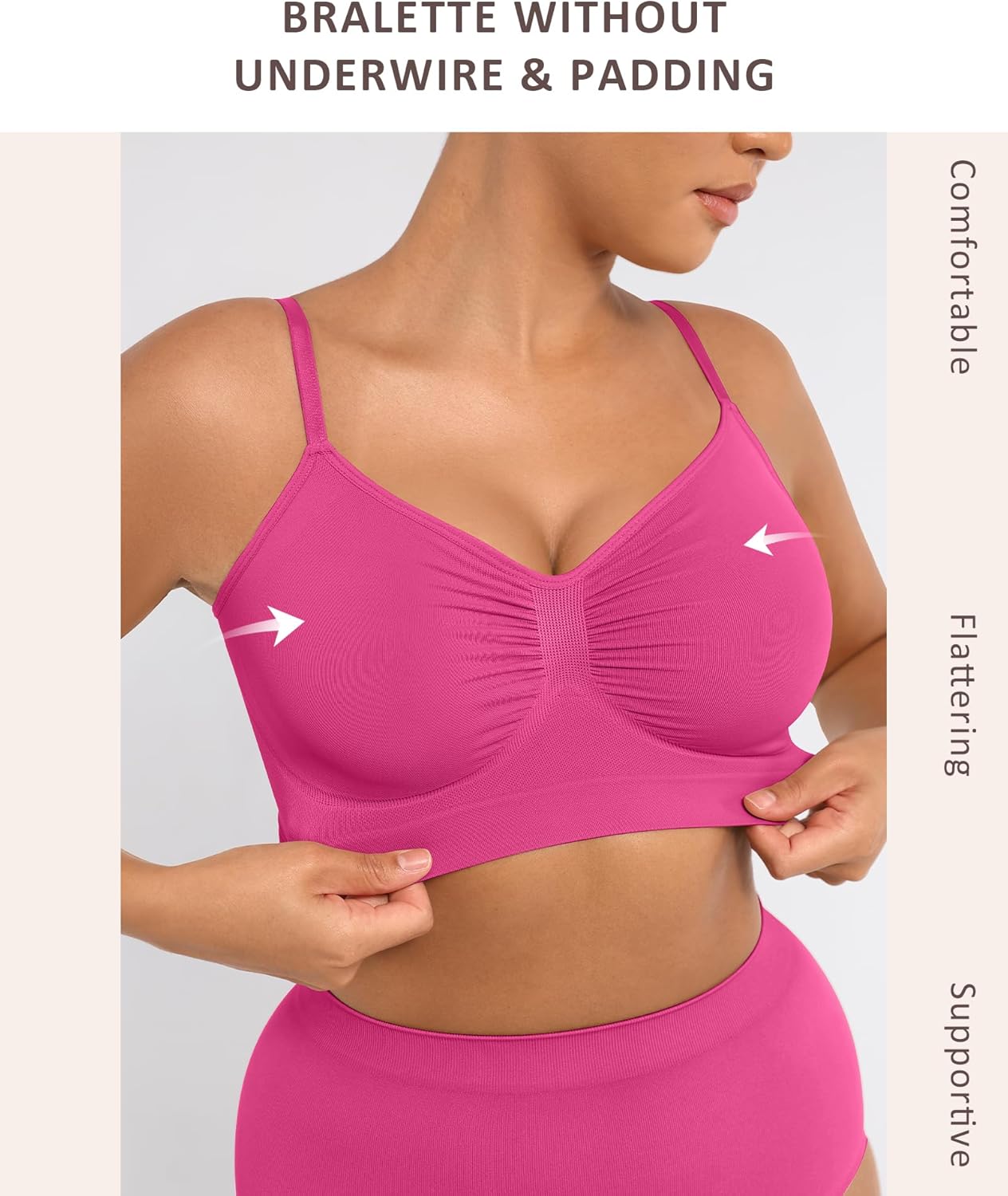 Bralettes for Women with Support Comfortable Bras No Underwire Seamless Bras - Picture 26 of 60