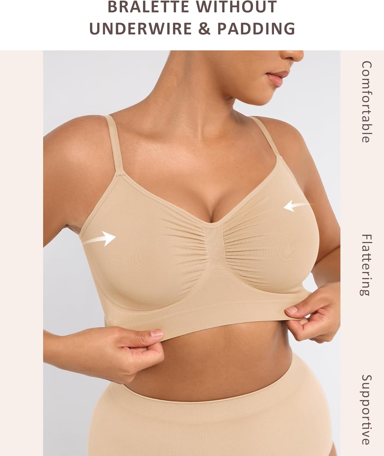 Bralettes for Women with Support Comfortable Bras No Underwire Seamless Bras - Picture 32 of 60