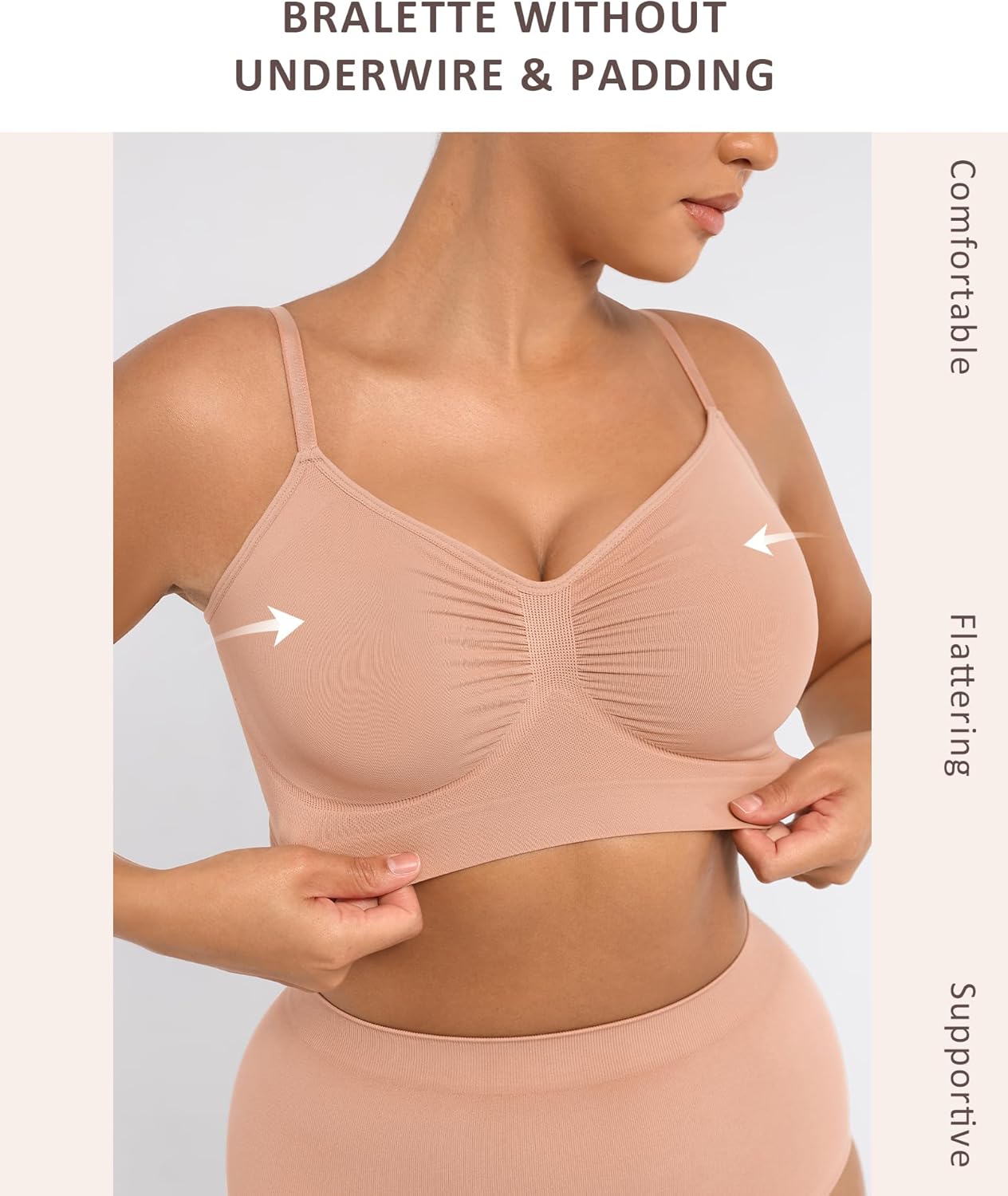 Bralettes for Women with Support Comfortable Bras No Underwire Seamless Bras - Picture 44 of 60