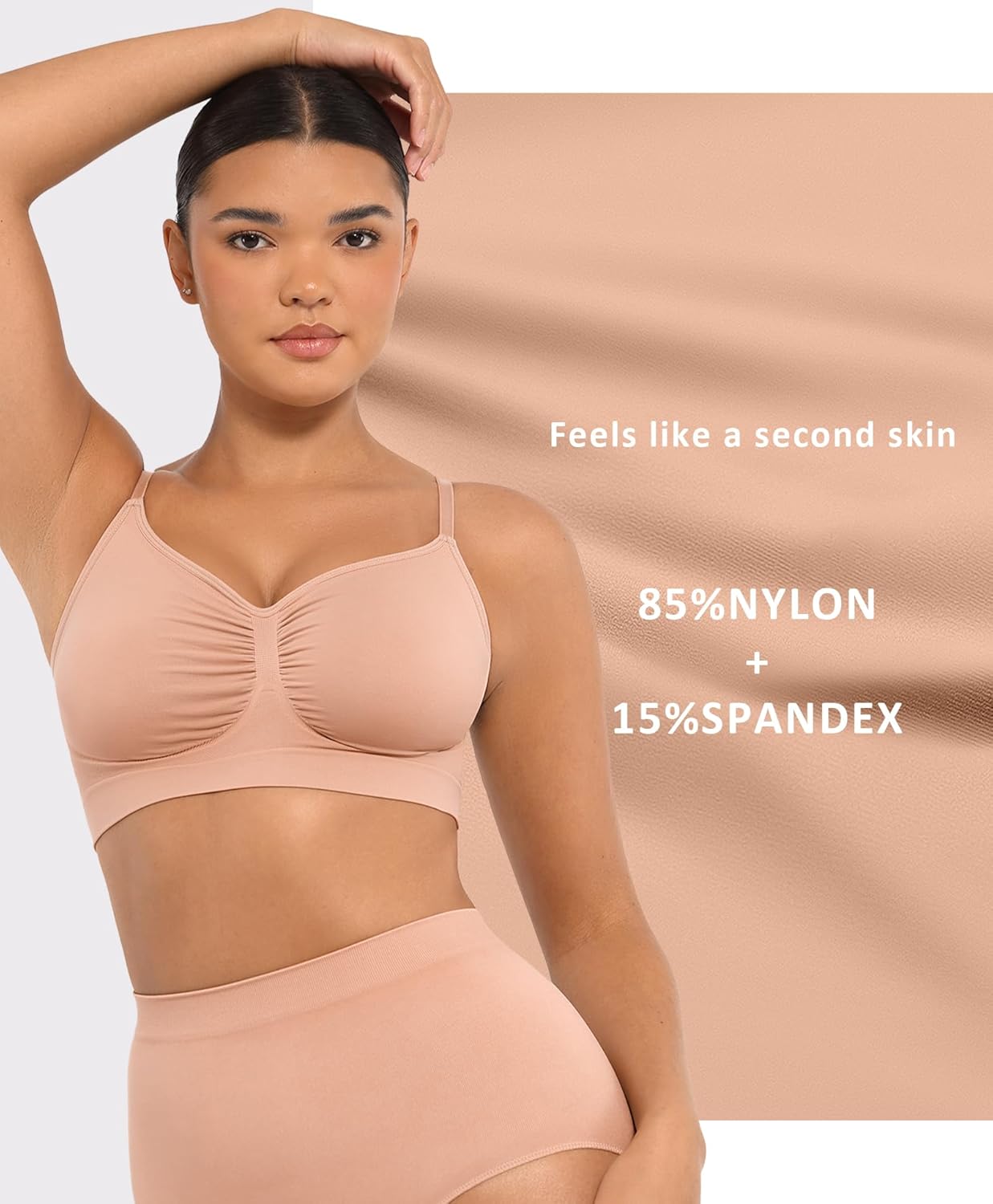 Bralettes for Women with Support Comfortable Bras No Underwire Seamless Bras - Picture 47 of 60
