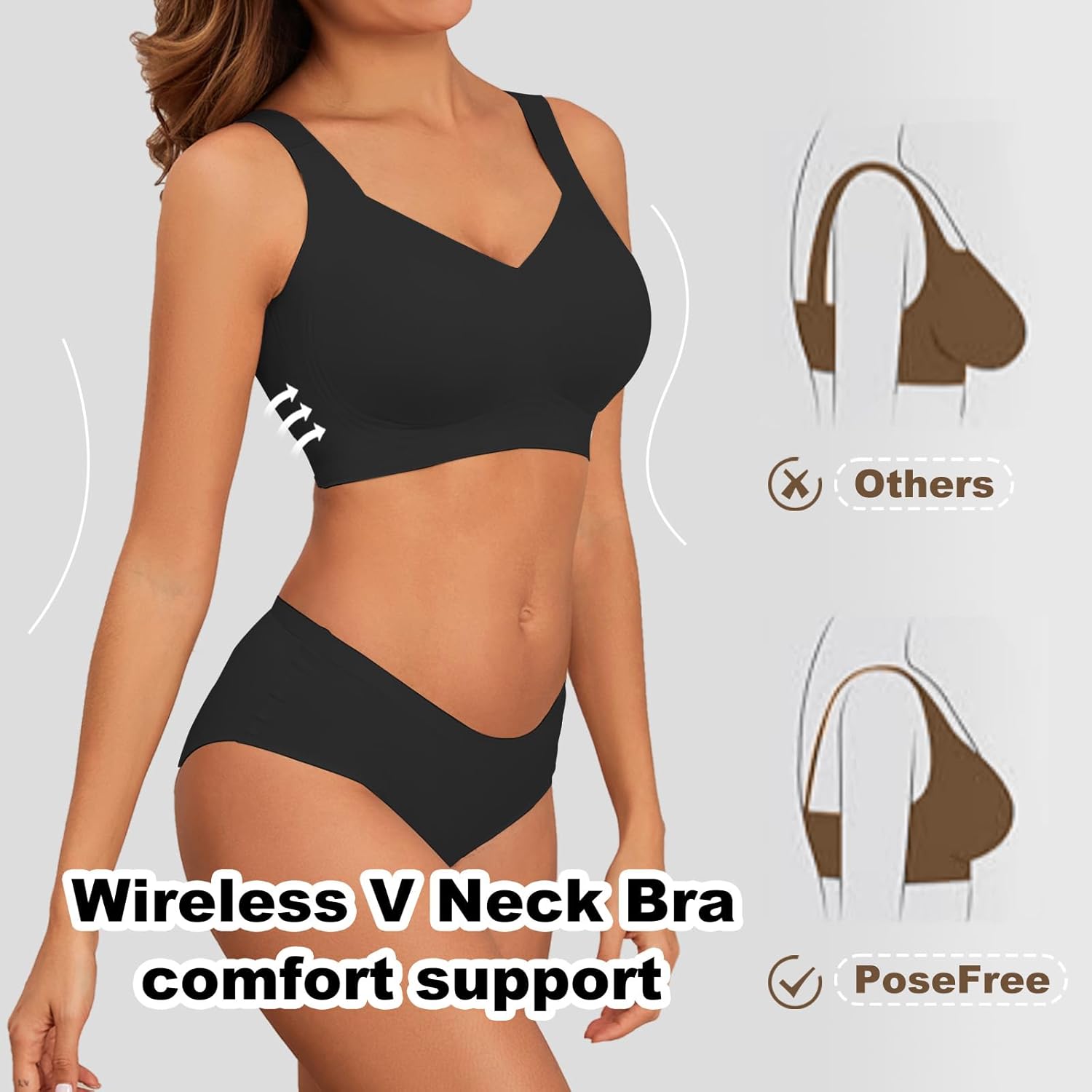 Womens Seamless Wireless Supportive Bra Push Up Comfort Soft No Underwire Bra - Picture 26 of 59