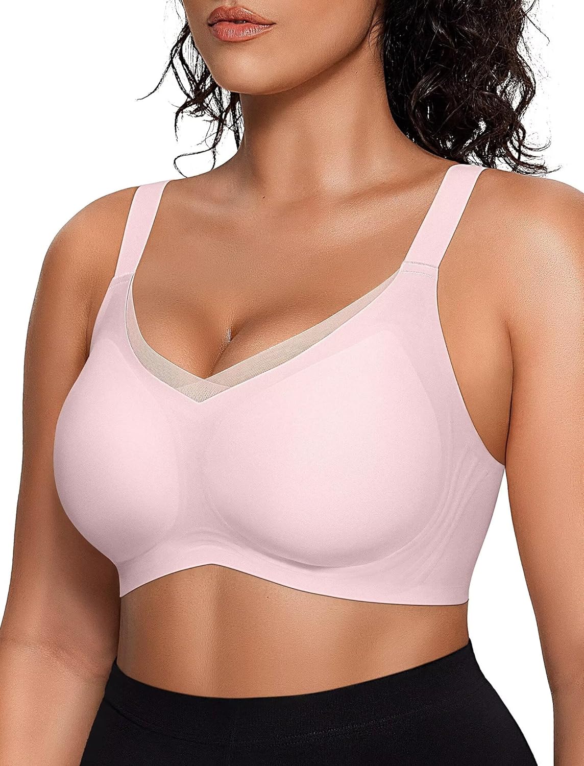 Wireless Bras for Women Comfortable Supportive Mesh Crossover Full Coverage Bras - Picture 26 of 28