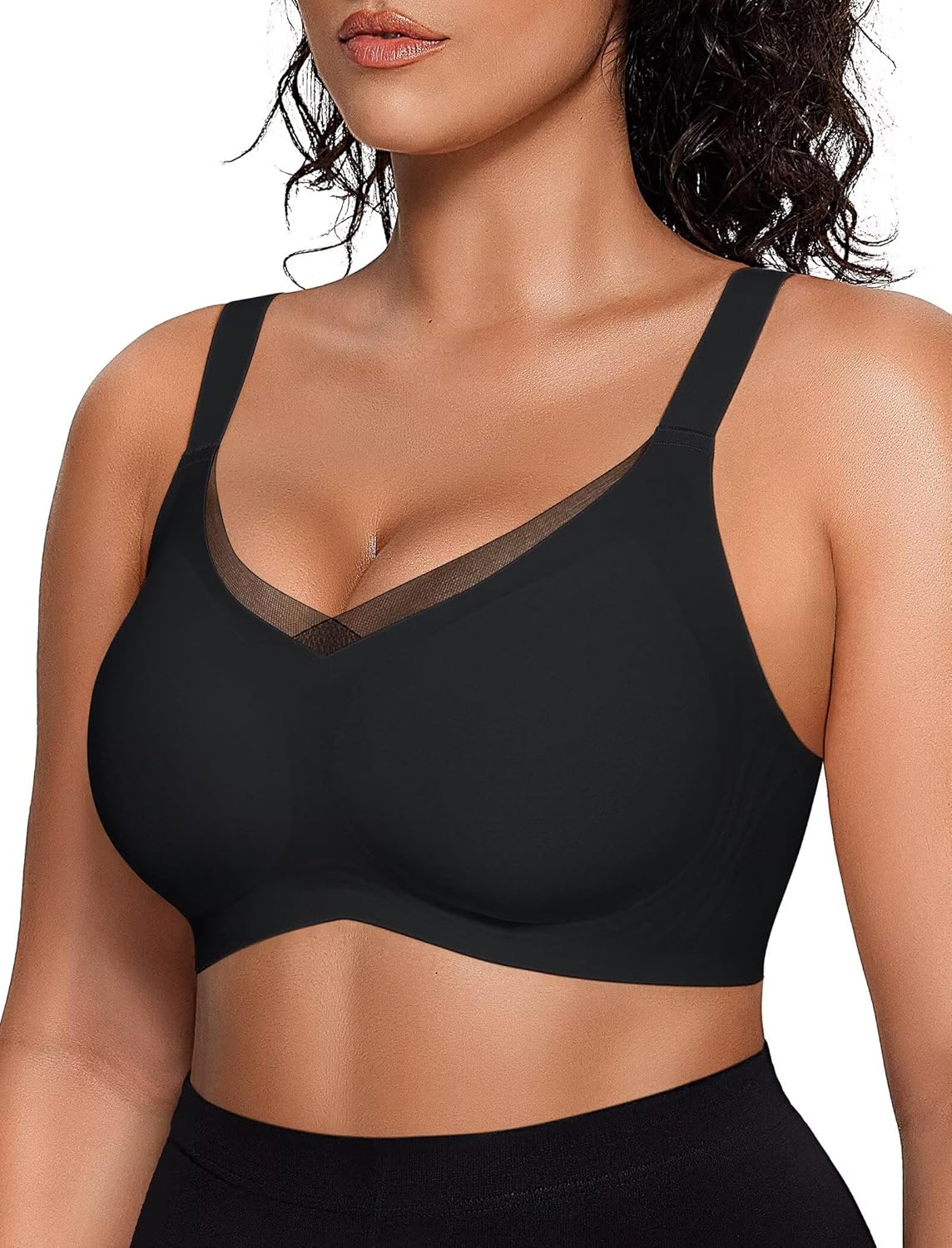 Wireless Bras for Women Comfortable Supportive Mesh Crossover Full Coverage Bras - Picture 28 of 28