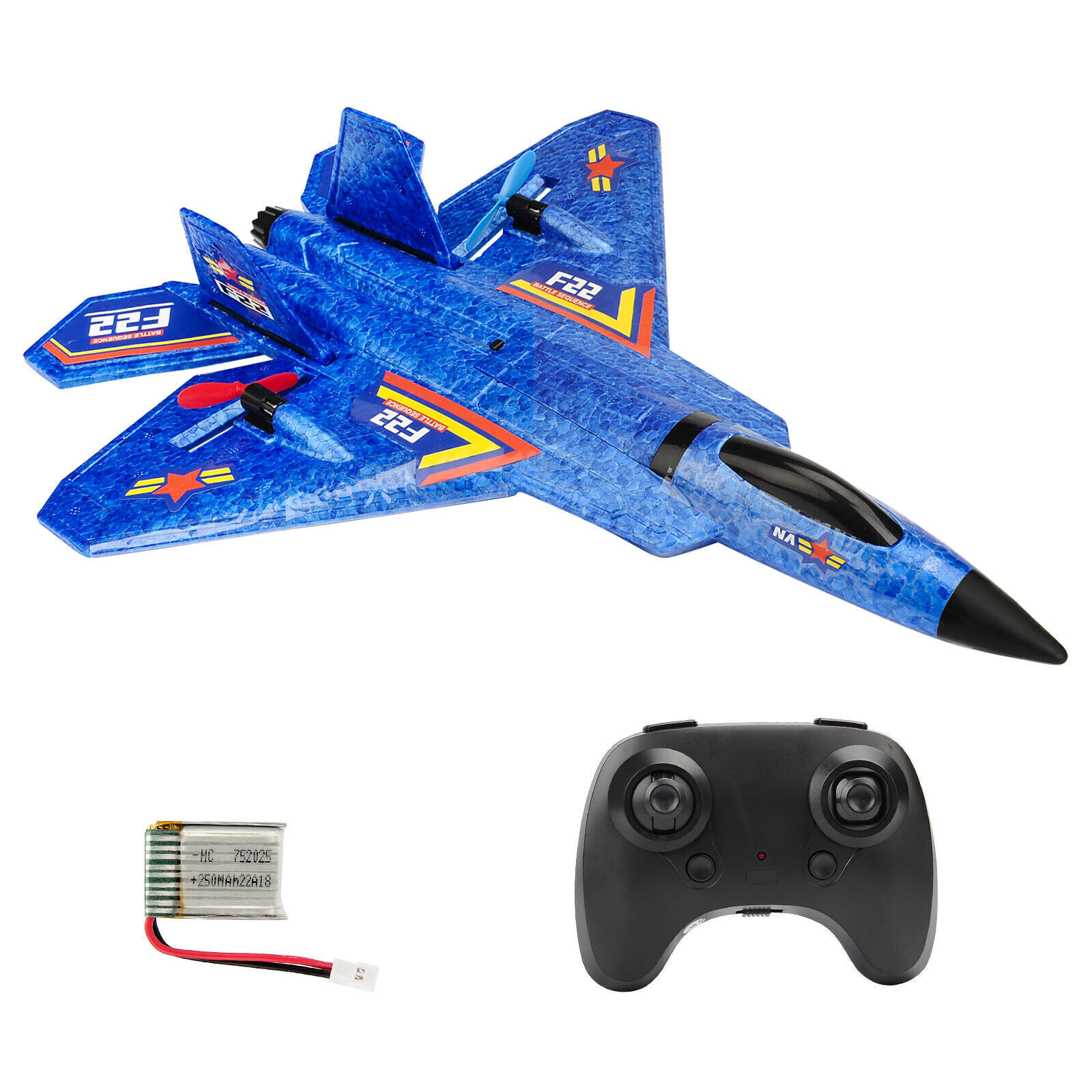 F22 2.4G LED Fighter Remote Control RC Plane 2CH 3-Axis Gyro Airplane Glider Toy - Picture 19 of 24