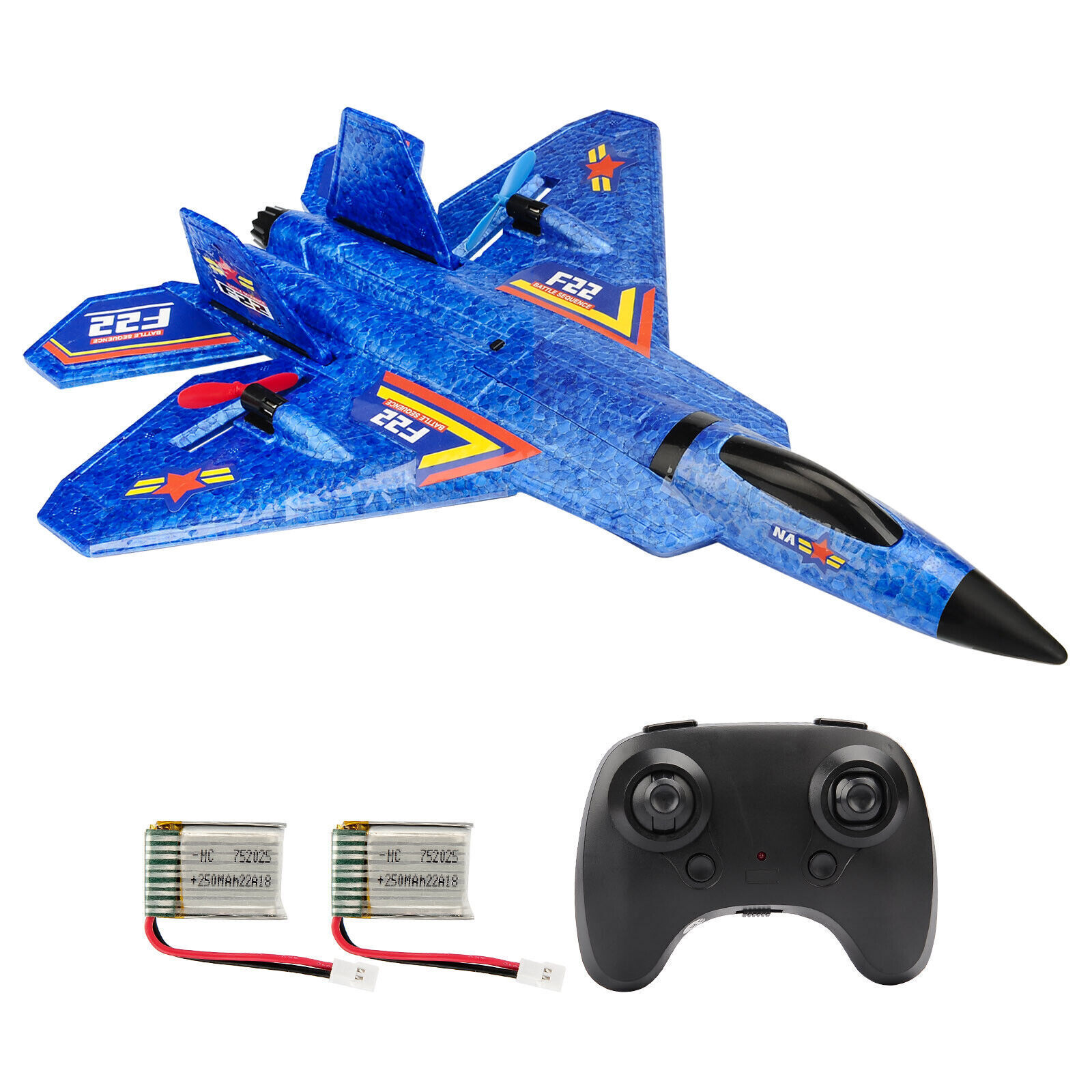 F22 2.4G LED Fighter Remote Control RC Plane 2CH 3-Axis Gyro Airplane Glider Toy - Picture 21 of 24
