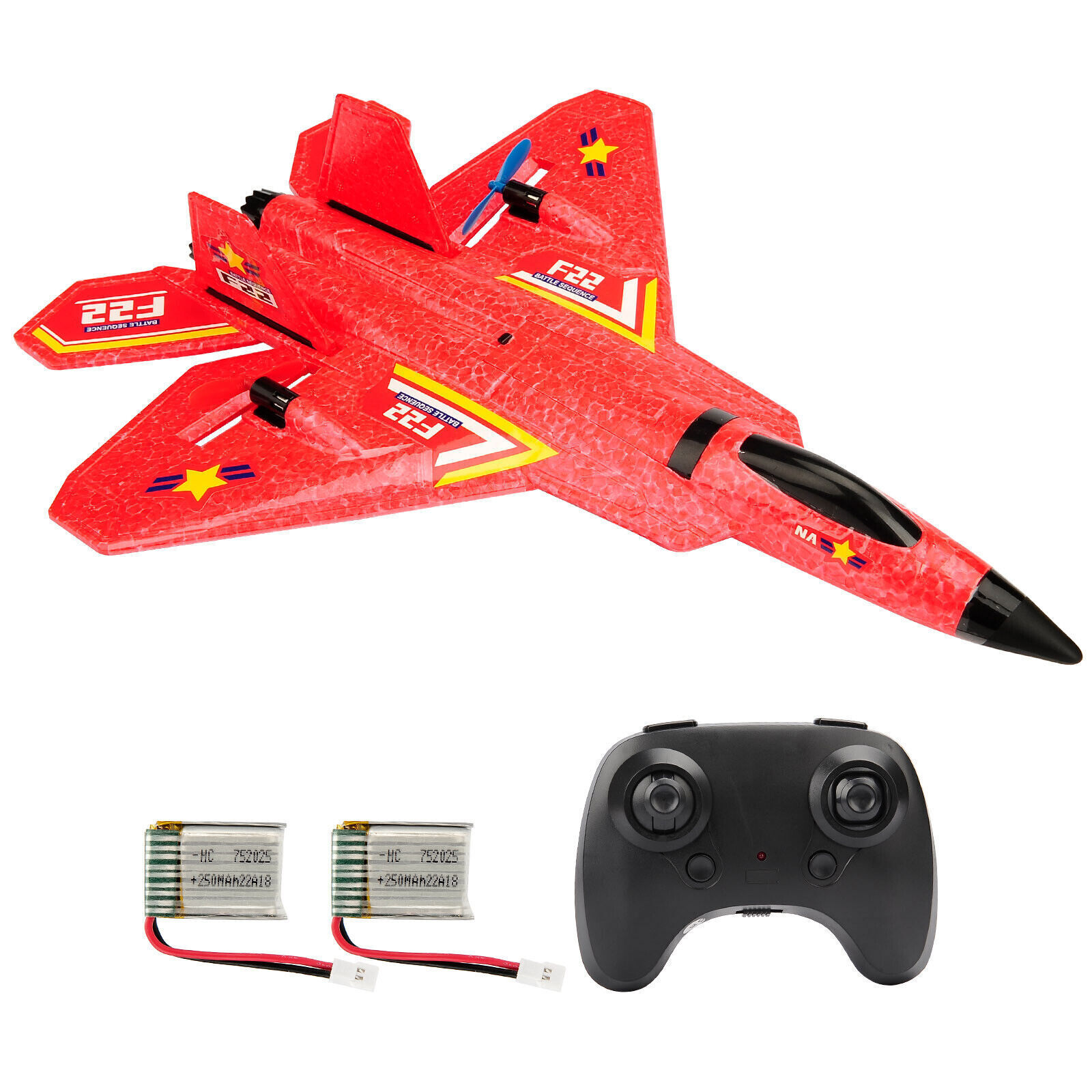 F22 2.4G LED Fighter Remote Control RC Plane 2CH 3-Axis Gyro Airplane Glider Toy - Picture 22 of 24