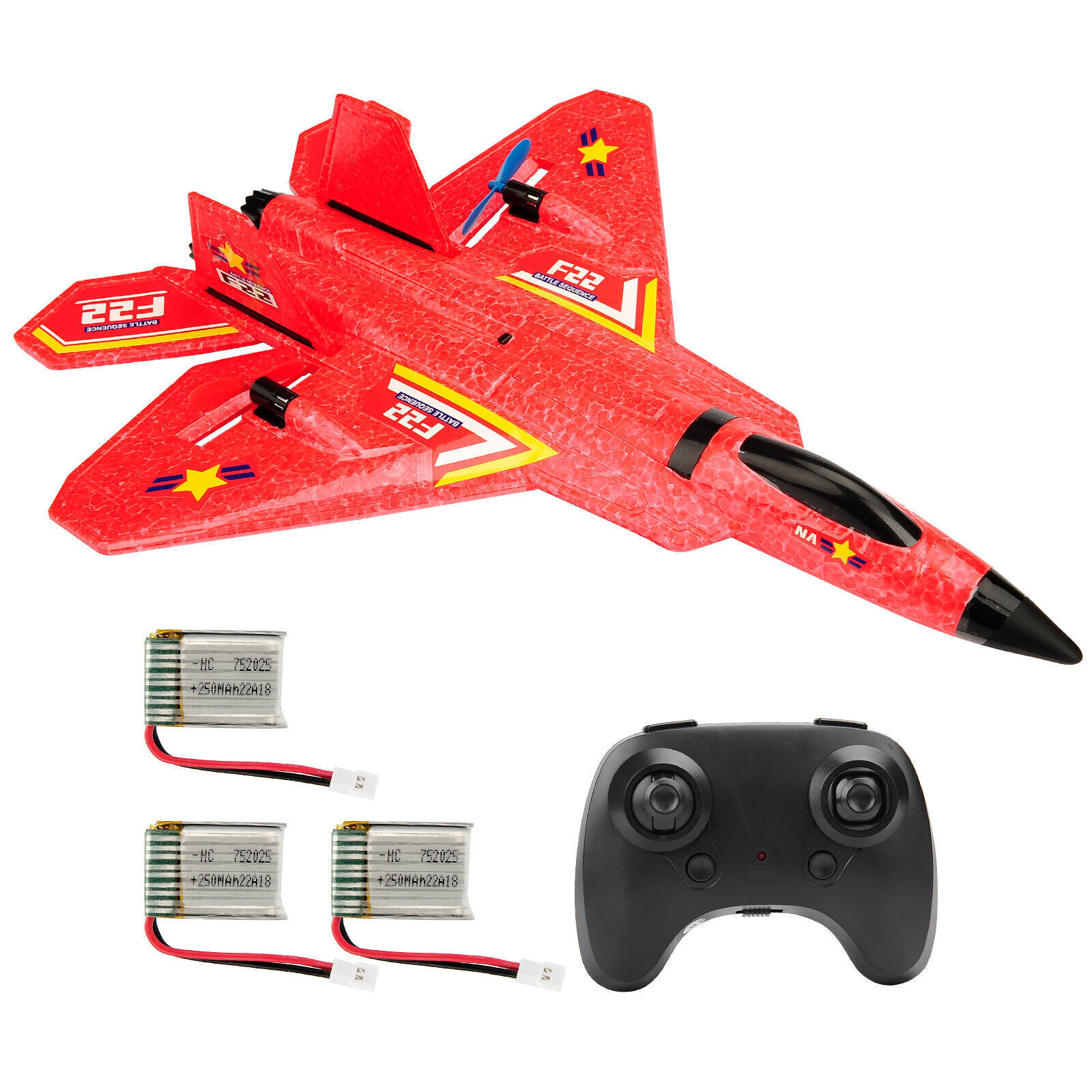 F22 2.4G LED Fighter Remote Control RC Plane 2CH 3-Axis Gyro Airplane Glider Toy - Picture 24 of 24