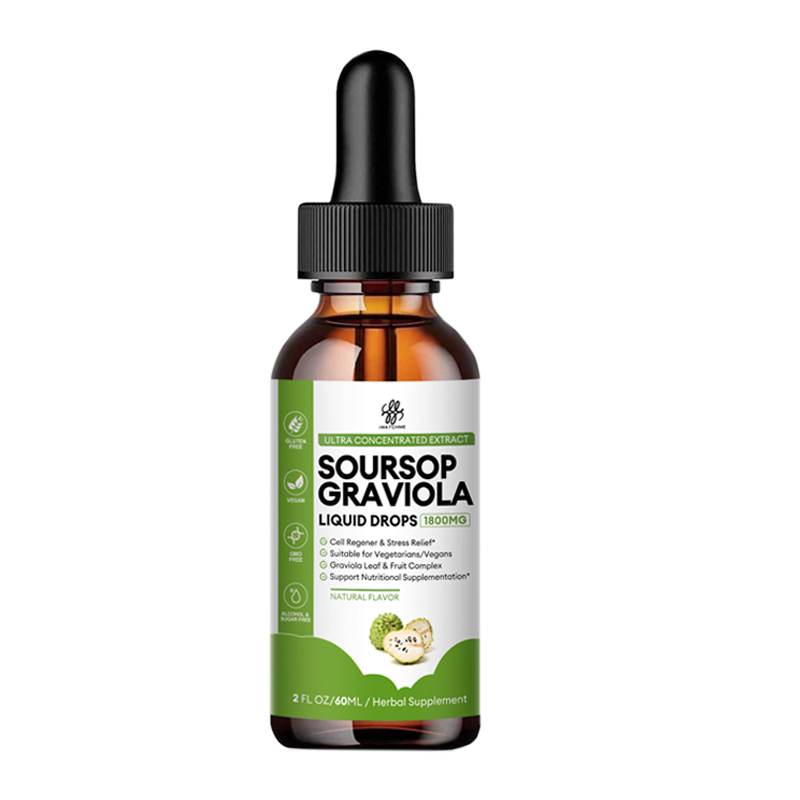 Soursop Graviola Extract Liquid Drops 1800mg Support Regeneration, Immune Boost