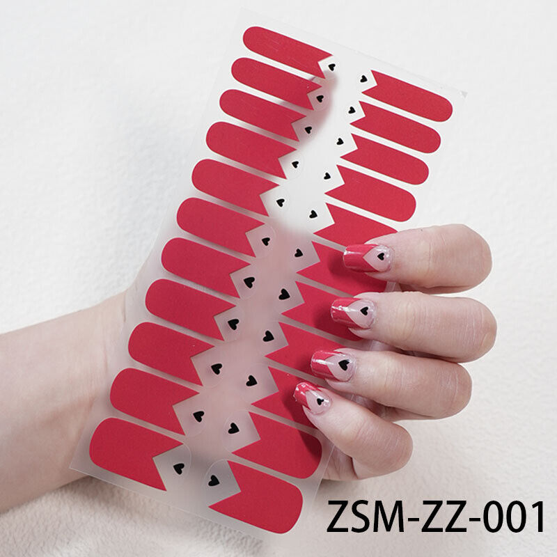 Nail Art Stickers Self-Adhesive DIY Wraps Full Cover Waterproof Stick 22PCS