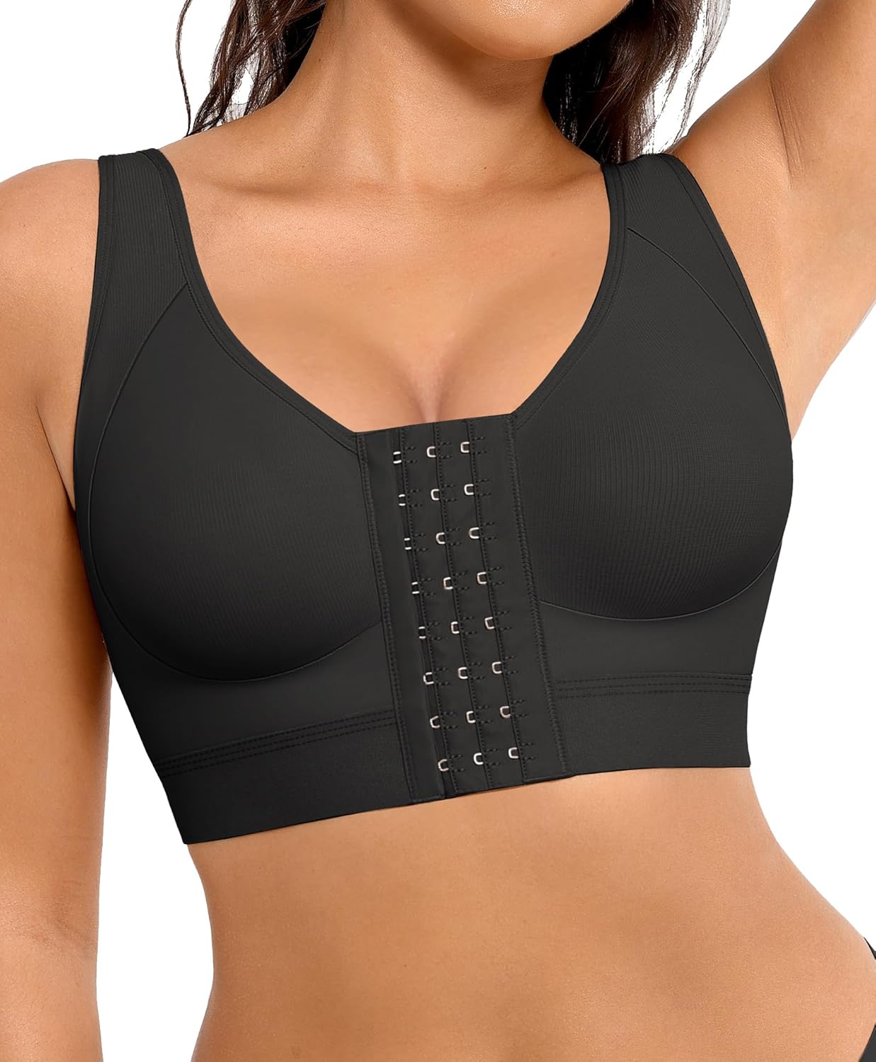 Post Surgery Bra Front Closure Compression Bra Wirefree Mastectomy Bra - Picture 25 of 42