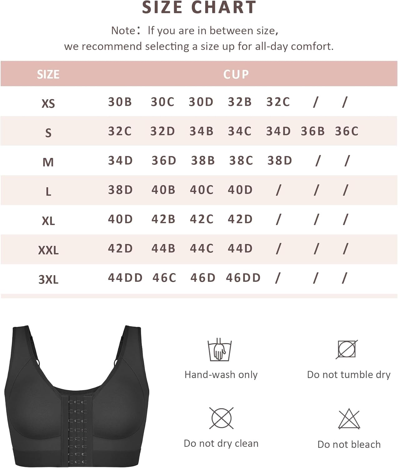 Post Surgery Bra Front Closure Compression Bra Wirefree Mastectomy Bra - Picture 30 of 42